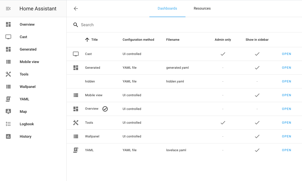 Screenshot of the new Lovelace configuration panel