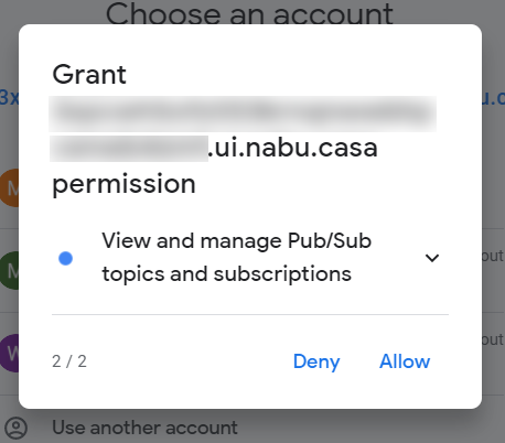 Screenshot 2 of granting permissions