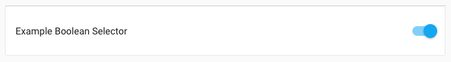 Screenshot of a boolean selector